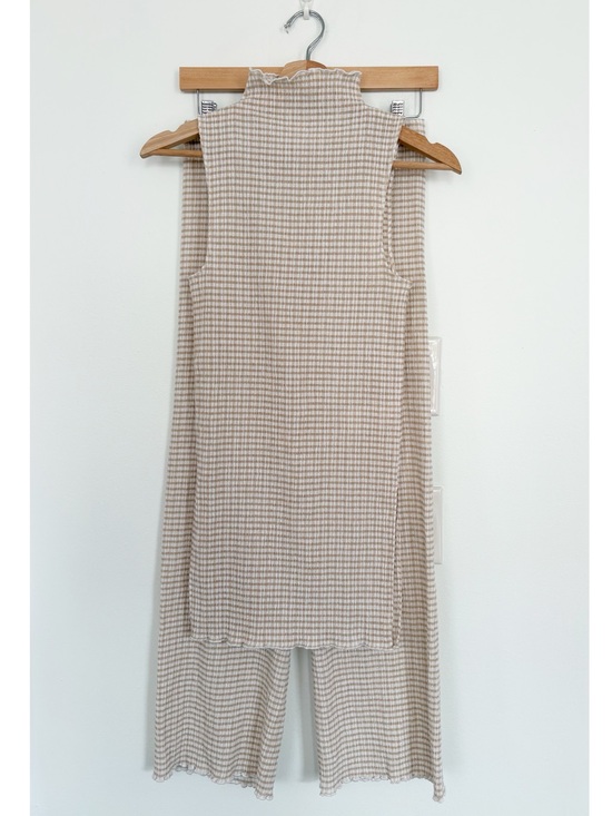 Aritzia Pants - Aritzia || Wilfred Verona Pant and Tank Set Seersucker Tan Cream Small
